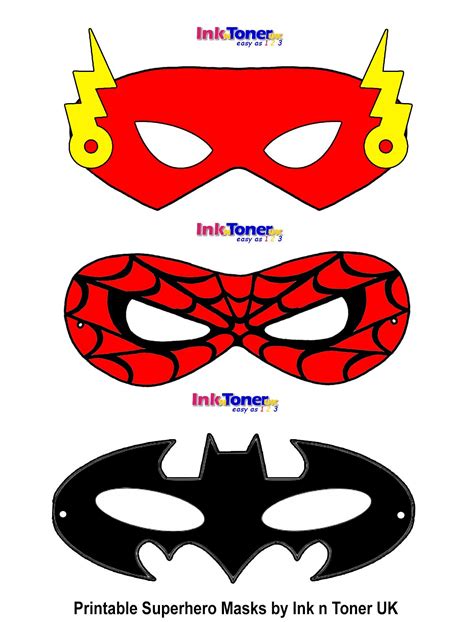 Printable Superhero Masks for Super Hero Day | Inkntoneruk News | Máscaras de super-herói ...