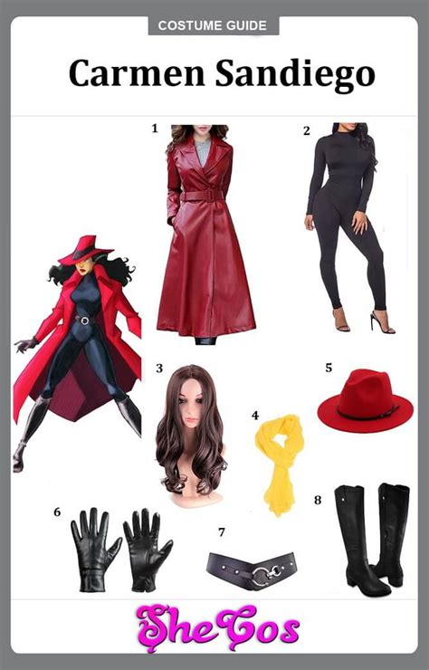 The Easy Way for Carmen Sandiego Costume DIY | SheCos Blog