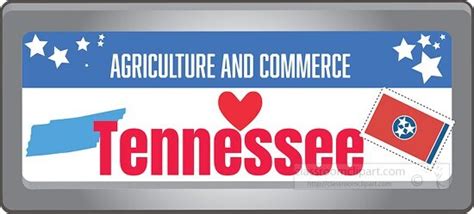 tennessee state license plate with motto clipart - Classroom Clip Art