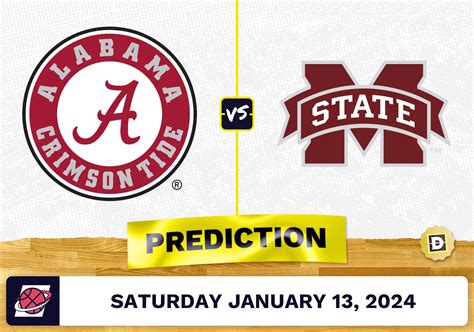 Alabama vs. Mississippi State Prediction, Odds, College Basketball ...