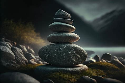 Premium Photo | Zen stones background
