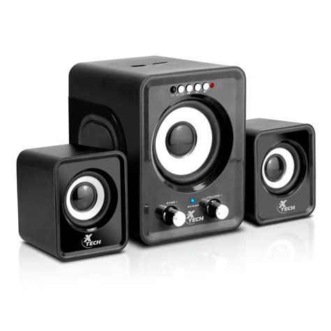 Xtech Bocina Subwoofer XTS-375BK, Alámbrico, 2.1, 12W RMS, USB, Negro ...