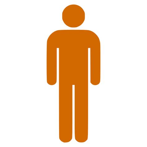 Icono de símbolo masculino PNG naranja