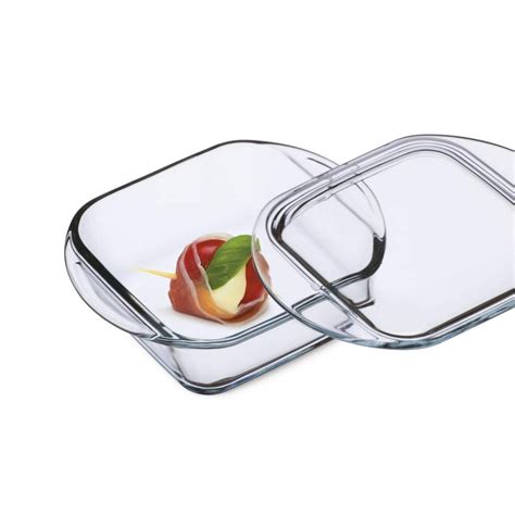 Simax Clear Square Shaped Mini Glass Casserole | With Lid – Heat, Cold ...