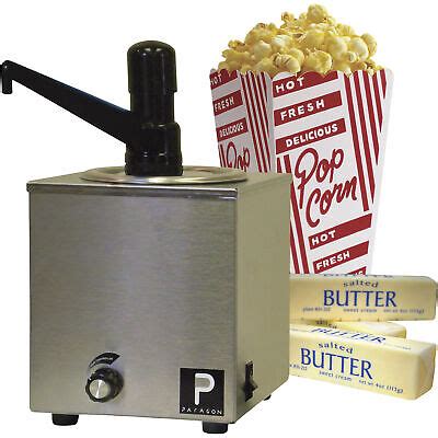 Pro-Style Stainless Steel Popcorn Butter Warmer with Pump Dispenser Station 768528201896 | eBay