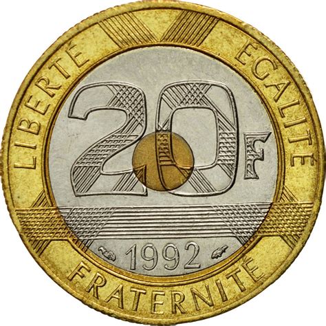 #542643 Monnaie, France, Mont Saint Michel, 20 Francs, 1992, Paris, TTB, Tri-Metallic : TTB, 20 ...