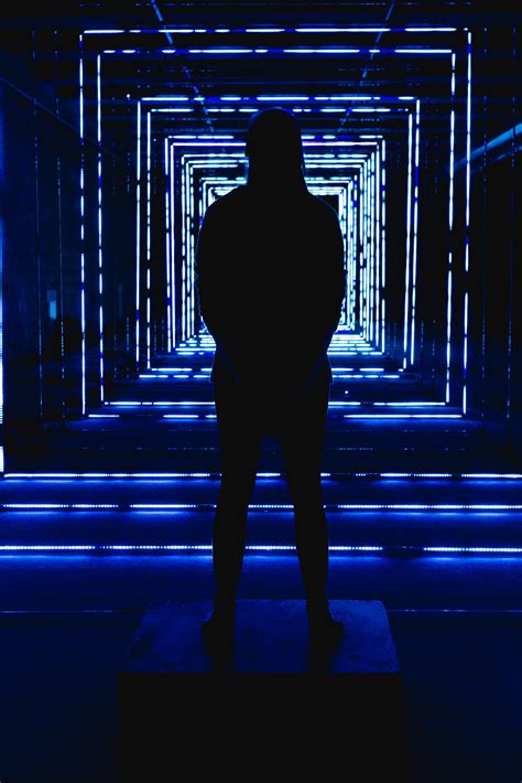 Free Images : light, standing, electric blue, silhouette, darkness, human, shadow, architecture ...