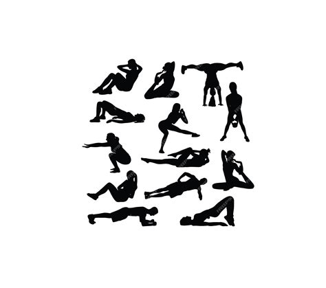 Premium Vector | Fitness gym sport silhouettes art vector design