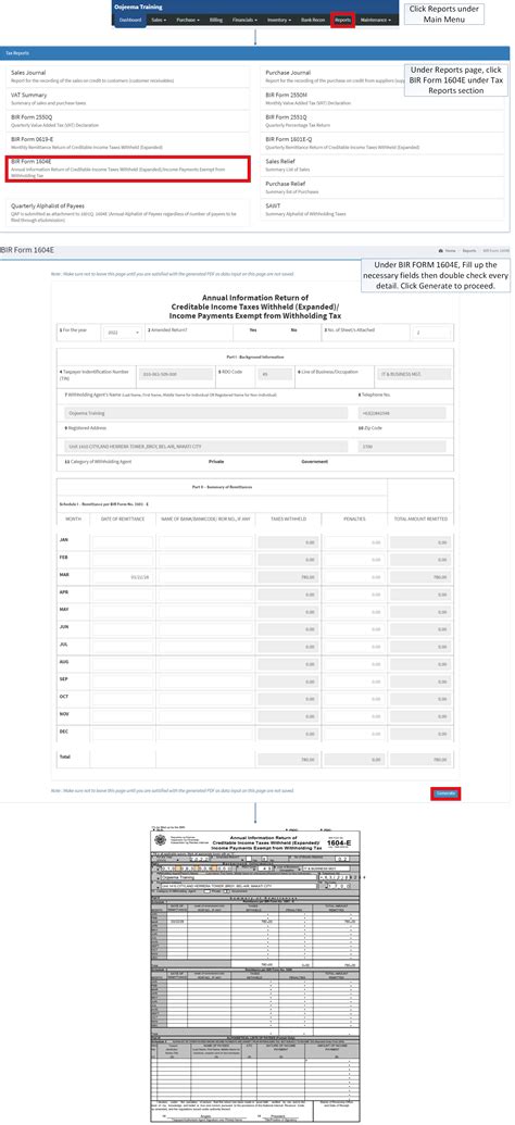 BIR Form 1604E - Documentation Home