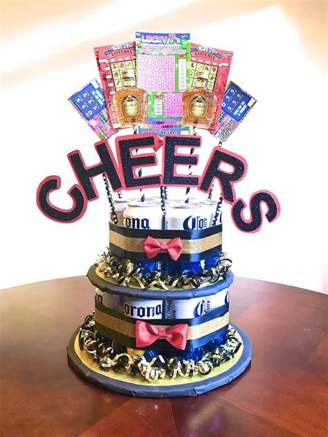 Handmade Beer Can Cake for the Man that loves his Corona's and Crown! This 2-tier beer can cake ...