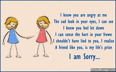 I Am Sorry Messages for Friends: Apology Quotes and Notes ...