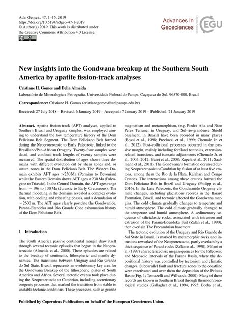 (PDF) New insights into the Gondwana breakup at the Southern South America by apatite fission ...