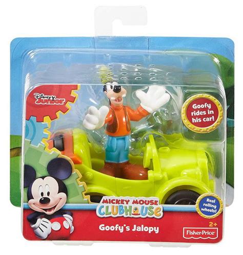 Disney Mickey Mouse Clubhouse Goofy Figure w/ Jalopy Toy Car - (Fisher ...