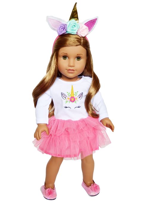 My Brittany's Pink Unicorn Outfit for American Girl Dolls and My Life as Dolls 18 Inch Doll ...