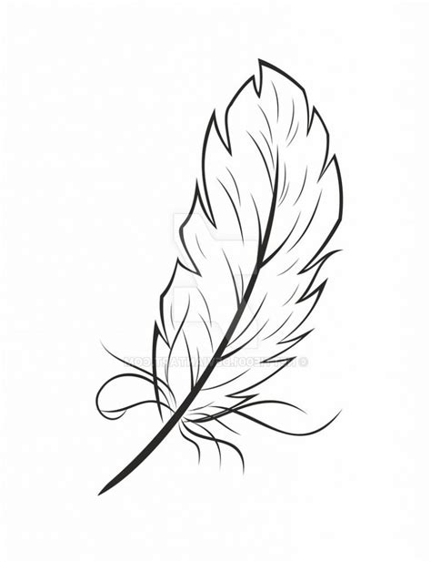 Easy To Draw Feathers Simple Feather Drawing Drawing Art Gallery # ...