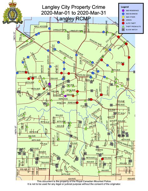 The South Fraser Blog: March Langley City Property Crime Map