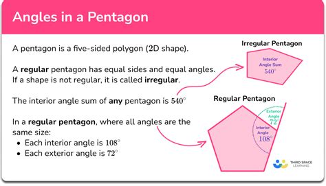 Angles In A Pentagon - GCSE Maths - Steps & Examples