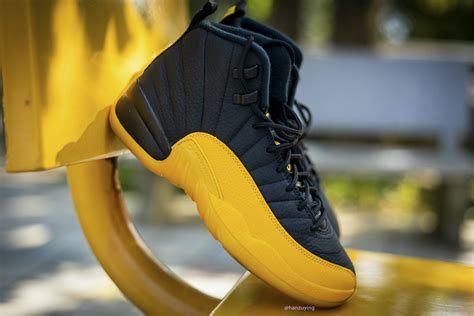 Air Jordan 12 Black University Gold 130690-070 Release Date - SBD