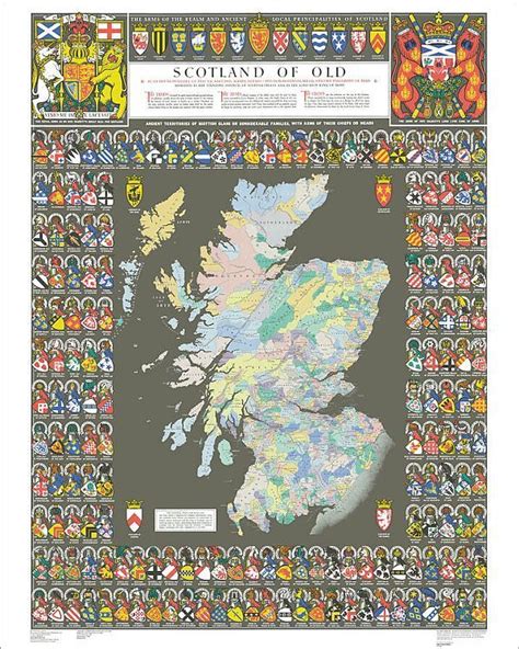 Prints of The Historic Map of Scotland Scotland of Old | Pictorial maps ...