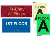 Signs for Stairways - Floor Numbers - Stair Safety - In Case of Fire