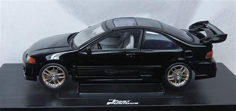 The Fast and the Furious 1995 Honda Civic Diecast Race Car 1:18 Scale by Racing Champions ...