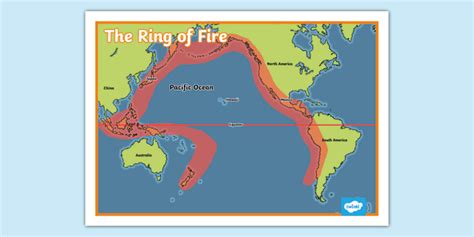 The Ring of Fire Map Poster (Teacher-Made)