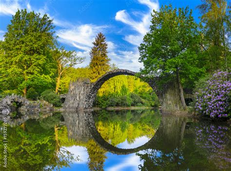 Spring in the rhododendron park in Kromlau, Germany Stock Photo | Adobe ...