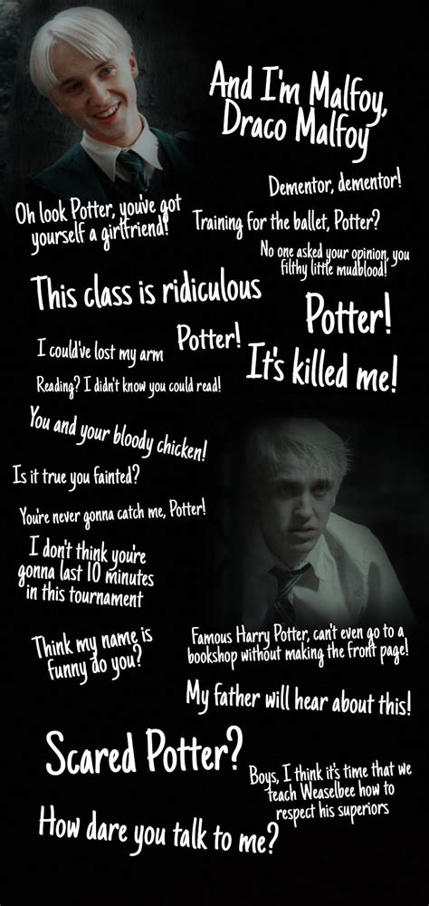 Draco Malfoy quotes, draco malfoy, harry potter, HD phone wallpaper | Peakpx