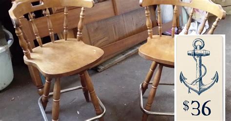 Vintage Pair of Maple Bar Stools (OKC) | Craigslist Garage Sales - Oklahoma City