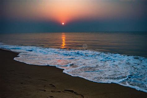 Sunrise at Sea Side of Puri Beach Stock Photo - Image of puri, golden: 150689958