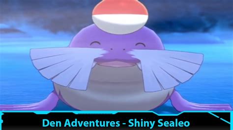 Pokemon Sword - Den Adventures - Shiny Sealeo reaction and showoff - YouTube