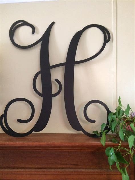 Large Single Letter Metal Monogram Wall/door Hangerpersonalized Home Decor, Wedding Gift, Mother ...