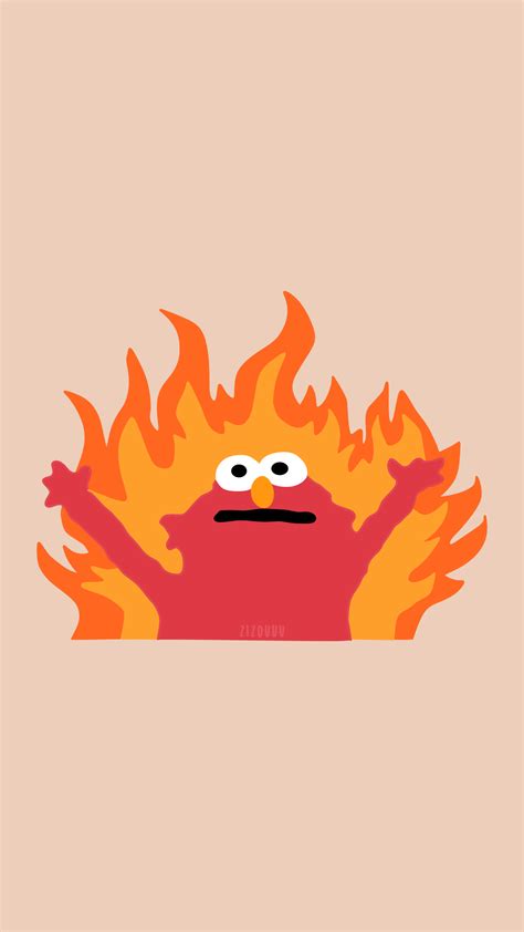 Elmo on Fire Meme Wallpaper | Elmo wallpaper, Mini canvas art, Emo wallpaper