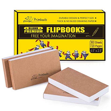 PRIMBEEKS Premium Blank Flip Book Paper, 360 Sheets (720 Pages) No ...