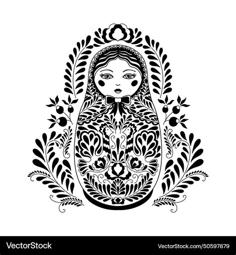 Traditional russian nesting doll matryoshka Vector Image