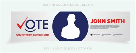 banner election template design cover social media 33643663 Vector Art ...