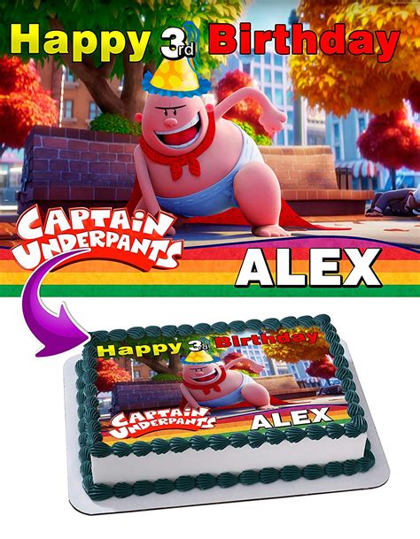 Captain Underpants Edible Cake Toppers – Ediblecakeimage