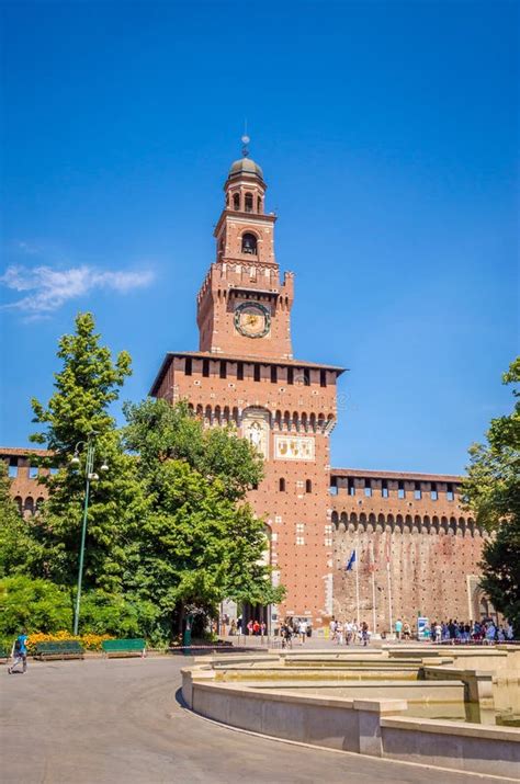 The Sforza Castle - Castello Sforzesco In Milan, Italy Stock Photo ...