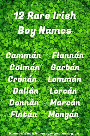 12 Rare Irish Boy Names – Nancy's Baby Names