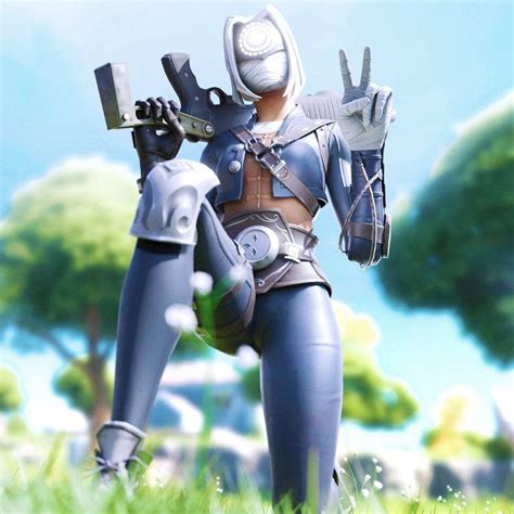 Download Fortnite PFP Focus Outfit Peace Sign Wallpaper | Wallpapers.com