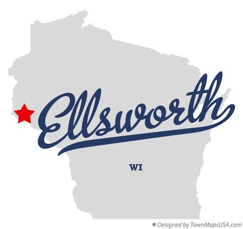 Map of Ellsworth, WI, Wisconsin