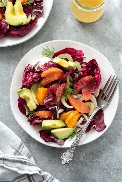 Radicchio Salad with Citrus Vinaigrette - Flavor the Moments