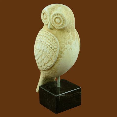 Sacred Owl of Goddess Athena Ancient Greek Sculpture Owl With | Etsy