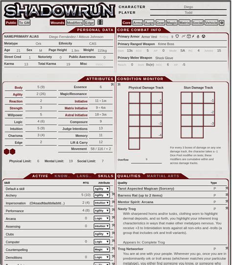 [5e] Roll20 Character sheet - Next Feature? : Shadowrun