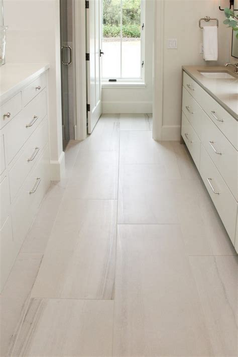 Soft White Tones: Tile Flooring