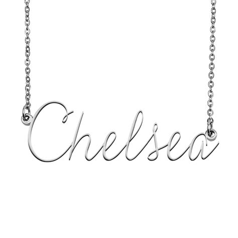 Chelsea Name Necklace Custom Personalized Name Plate Jewelry for ...