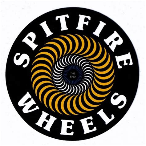 Spitfire Wheels Spitfire Classic Swirl Yellow Skateboard Sticker - Skateboard Stickers from ...