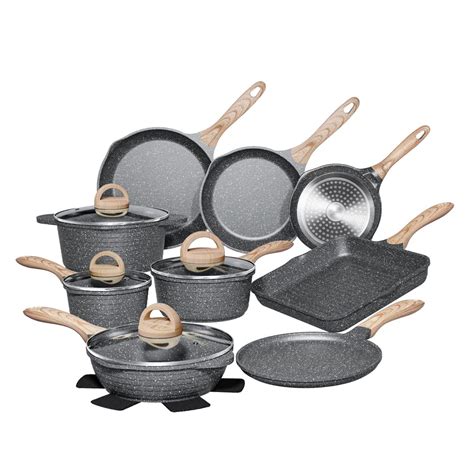 Buy JEETEE Kitchen Pots and Pans Set Nonstick, Induction Granite ...