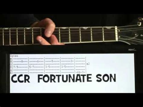 Fortunate Son Tab & Guitar Chords with Guitar Lesson by CCR Creedence ...