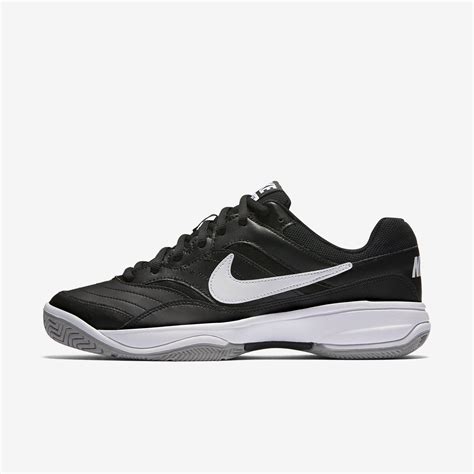 Nike Mens Court Lite Tennis Shoes - Black/White - Tennisnuts.com